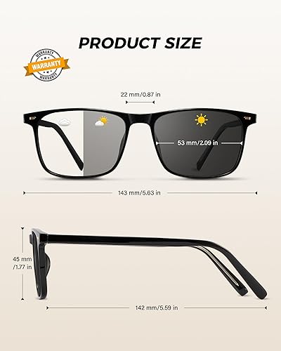 Miniatura 5 de Gafas de sol polarizadas para conducir, lentes de protección UV400, gafas de sol con marco cuadrado