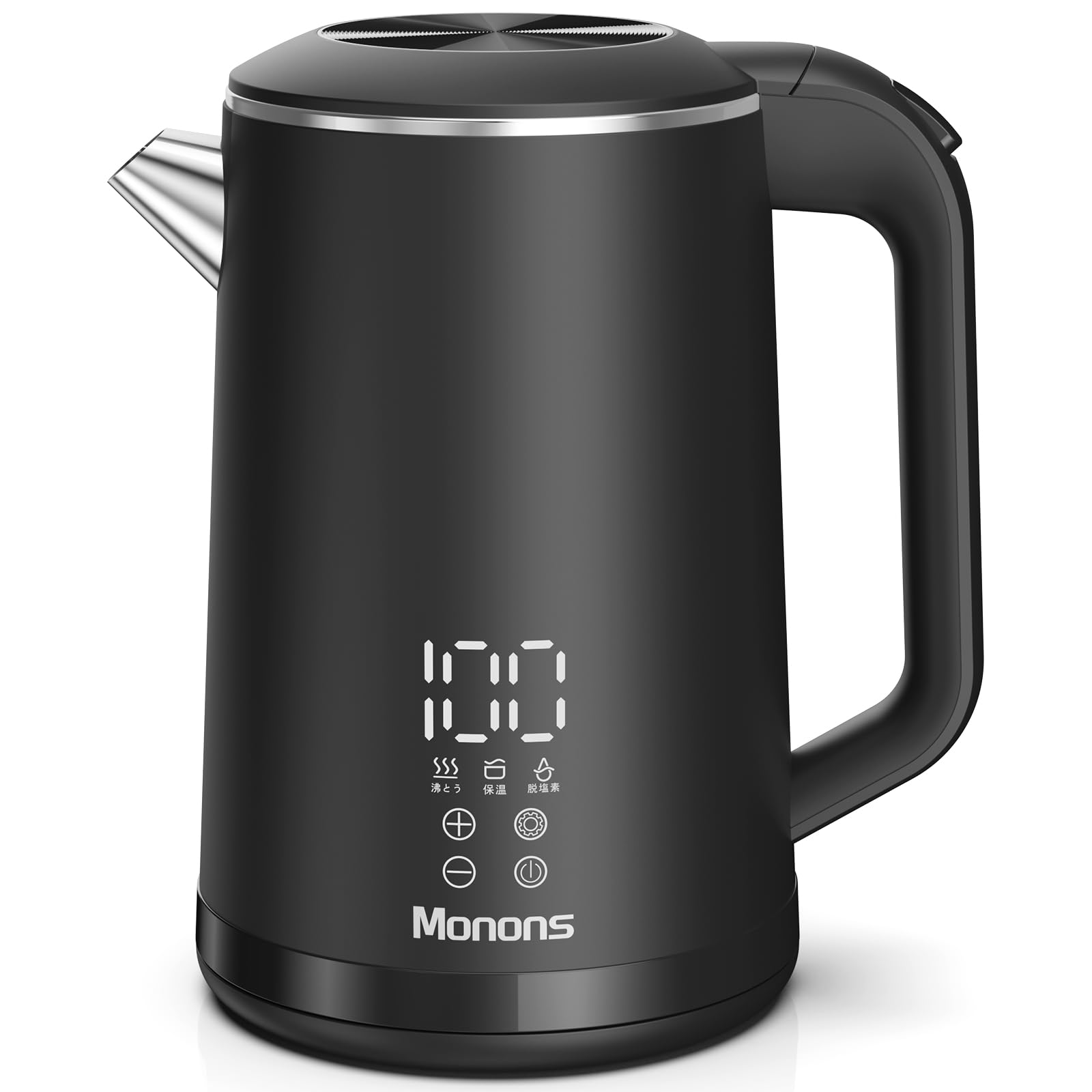 モノンズ(Monons) 電気ケトル 1.6L 99%塩素除去 電気ポット 11…