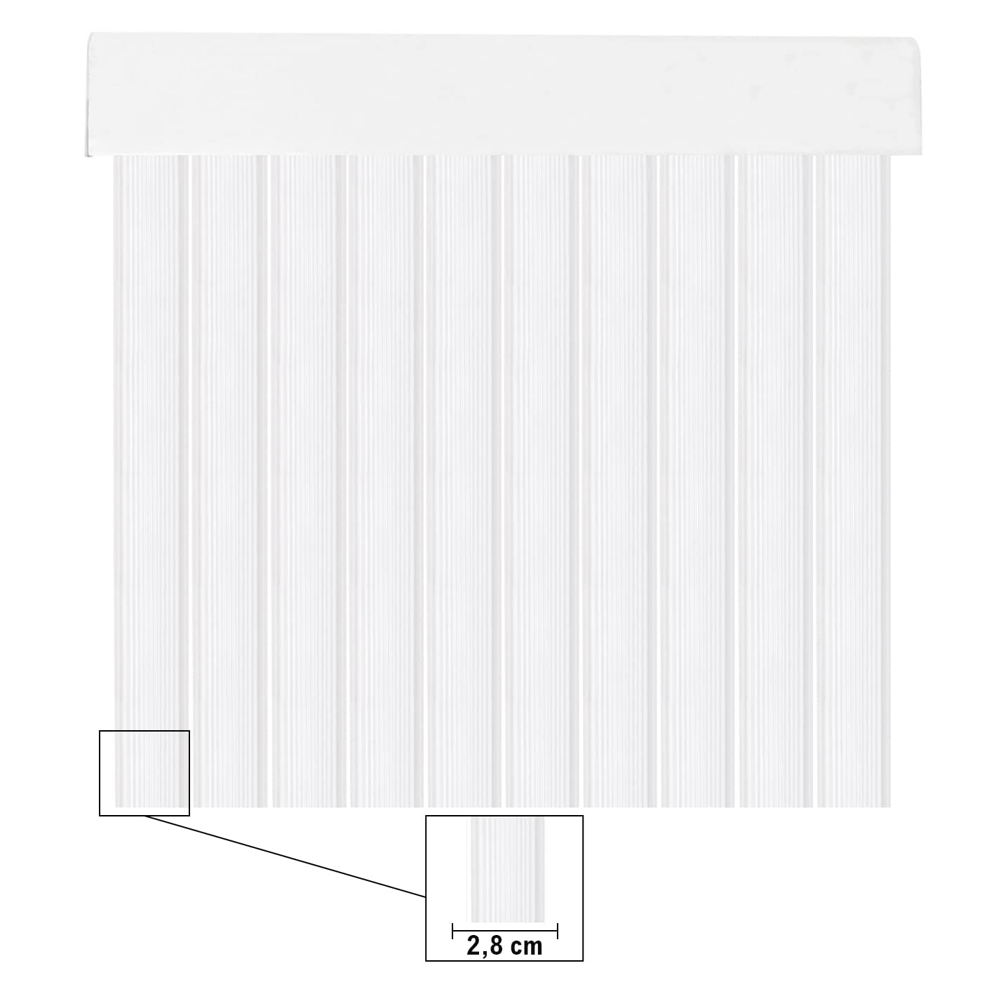 MERCURY TEXTIL- Cortinas para Interior o Exterior 90x210 cm de PVC con Barra de Aluminio, Anti Moscas e Insectos. Ideal para Porche, Cocina y terraza. Fácil Instalación. (L4, Transparente)