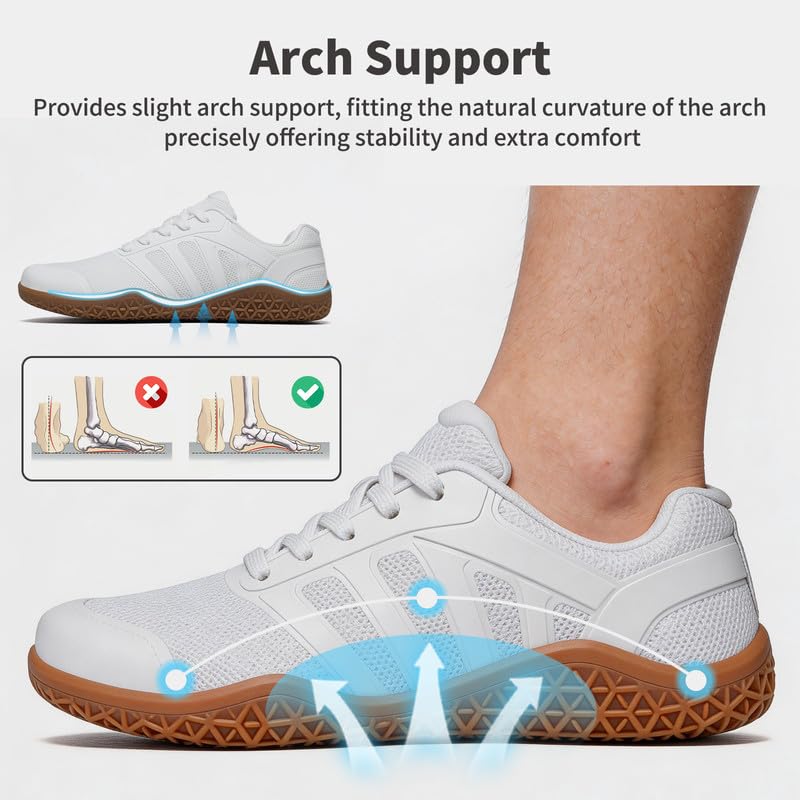 Image of ziitop Barefoot Shoes Men Sneakers Casual Wide Toe Box Running Footwear Zero Drop Tennis Minimalist Walking Grounding Shoes for Gym Workout Weightlifting Hiking Cross Training Trail Climbing