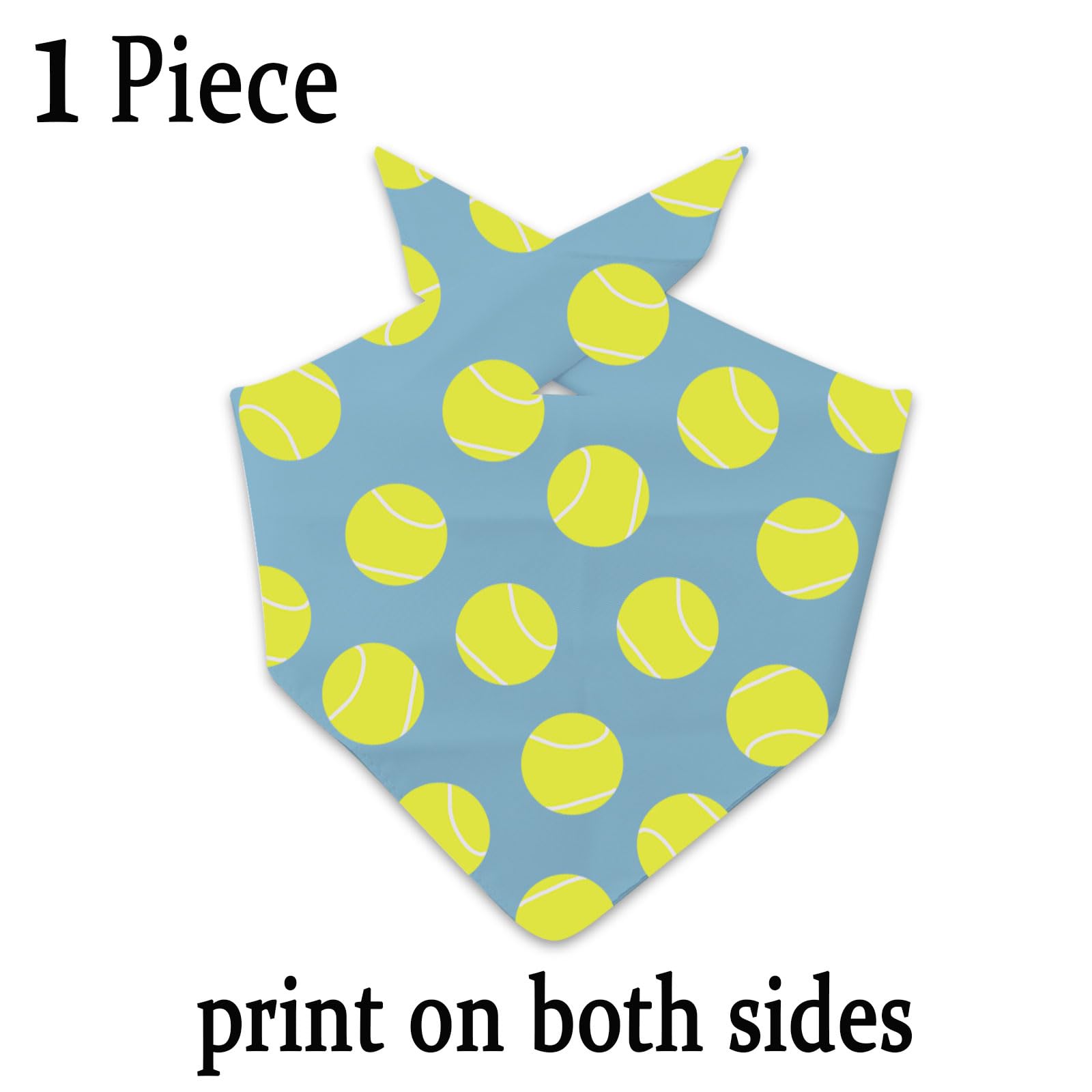1 Piece Tennis Ball Triangle Dog Bandana Tennis Fans Dog Scarf Tennis Player Merchandise (Tennis Ball D UK) - Image 2