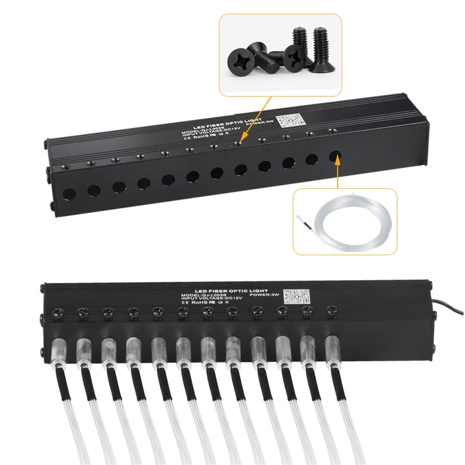 6W rgbw. Zdalna aplikacja Control Fiber Star Sufit Zestaw z silnikiem Meteor 3W do oświetlenia samochodowego Wysoka Wydajność(0.75mmx200pcsx2m)