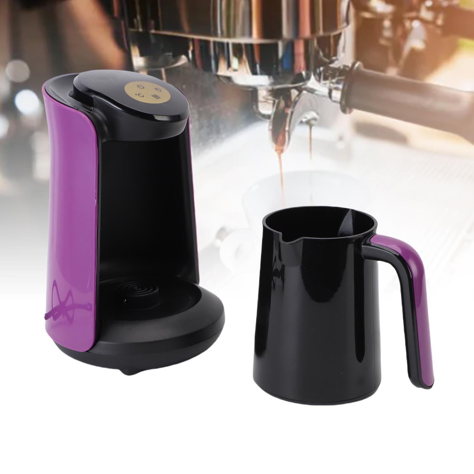 Mumusuki Türkische Kaffeemaschine, 400 W 6 Tassen Elektrische Türkische Kaffeemaschine mit Trockenem Kochen, Überhitzungsschutz und Anti -Überlauf -System für Kaffeee Heiße Getränke (EU-Stecker)