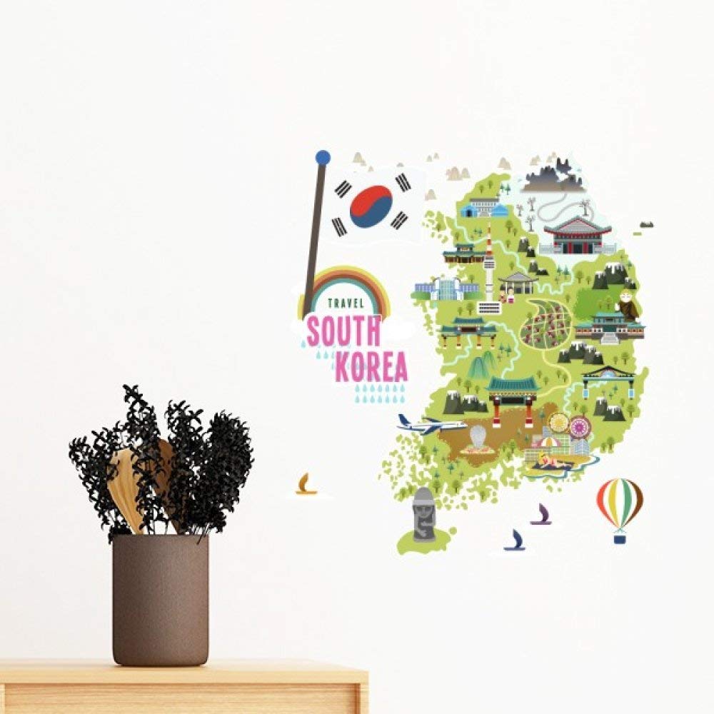 Sticker Corée du Sud amovible papier peint DIY décoration murale 80cm
