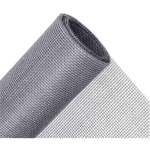 Tela Mosquitera para puerta y ventana, malla mosquitera Fibra de Vidrio de color gris (150 x 200 cm)