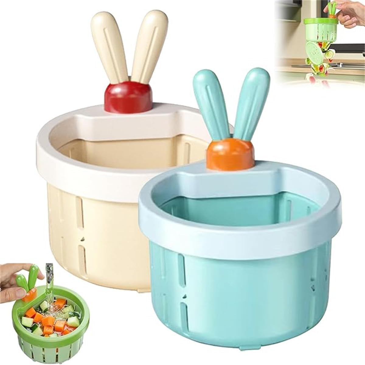 Cactus Kitchen Sink Drain Strainer,Press-to-Dump Kitchen Sink Filter Basket,Food Residue Collector,Anti-Clogging,Fun Sink Accessory for Home Bathroom