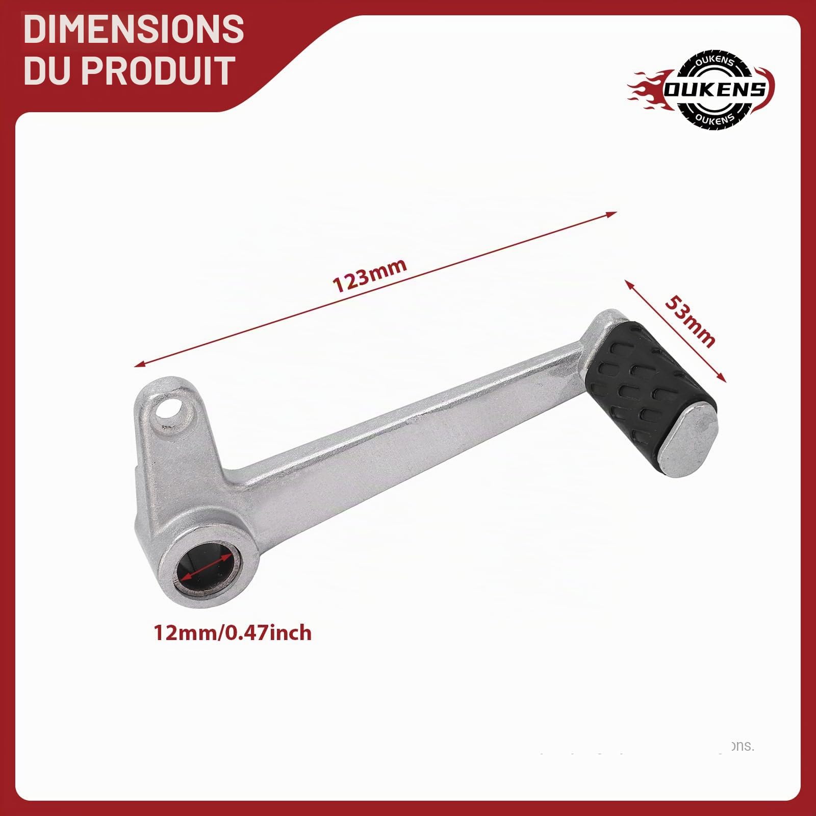 OUKENS Levier de vitesse, levier de vitesse de moto avec pédale de changement de vitesse, bras de levier de vitesse de remplacement en aluminium pour Ducati Monsters 696 2009‑2013