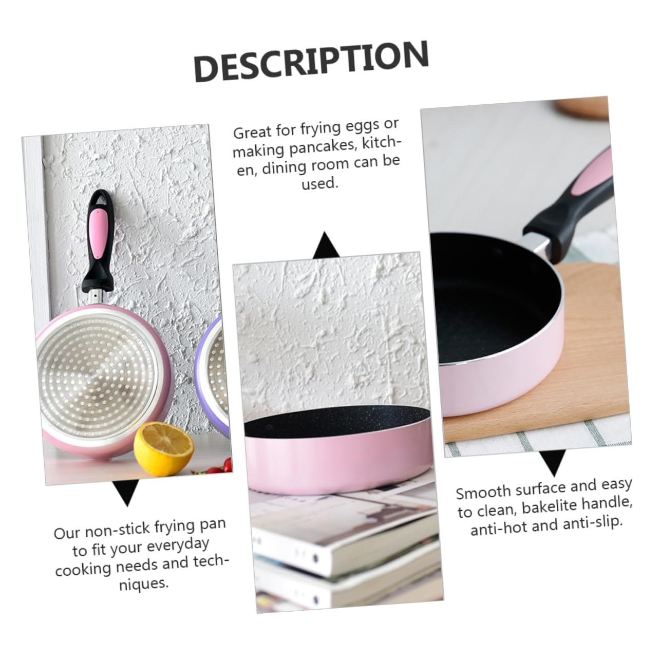 COLLBATH Rosa Eierpfanne 16cm aus Aluminiumlegierung Antihaft