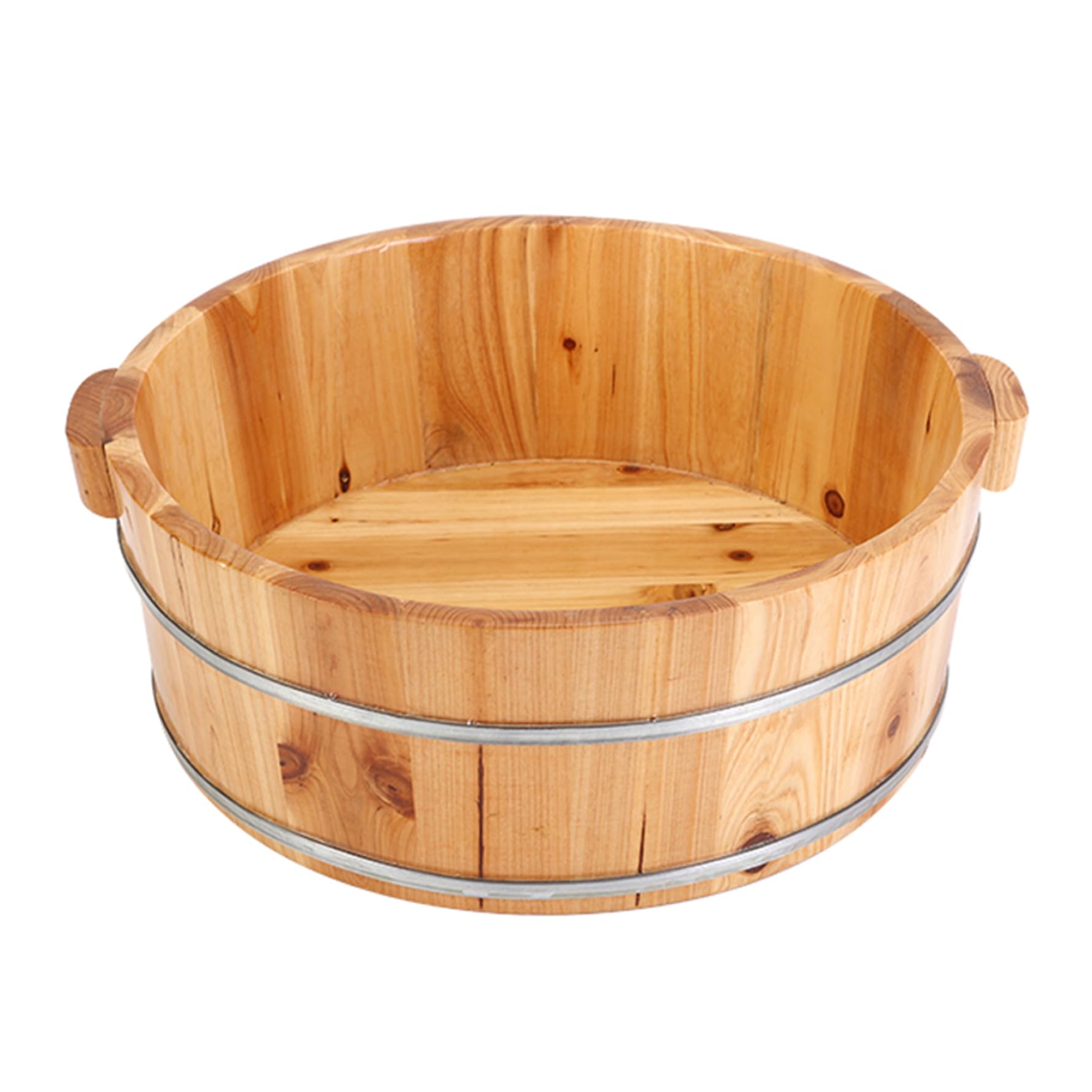Baril de pédicure en bois naturel 6,29 pouces pour bain de pieds hydro