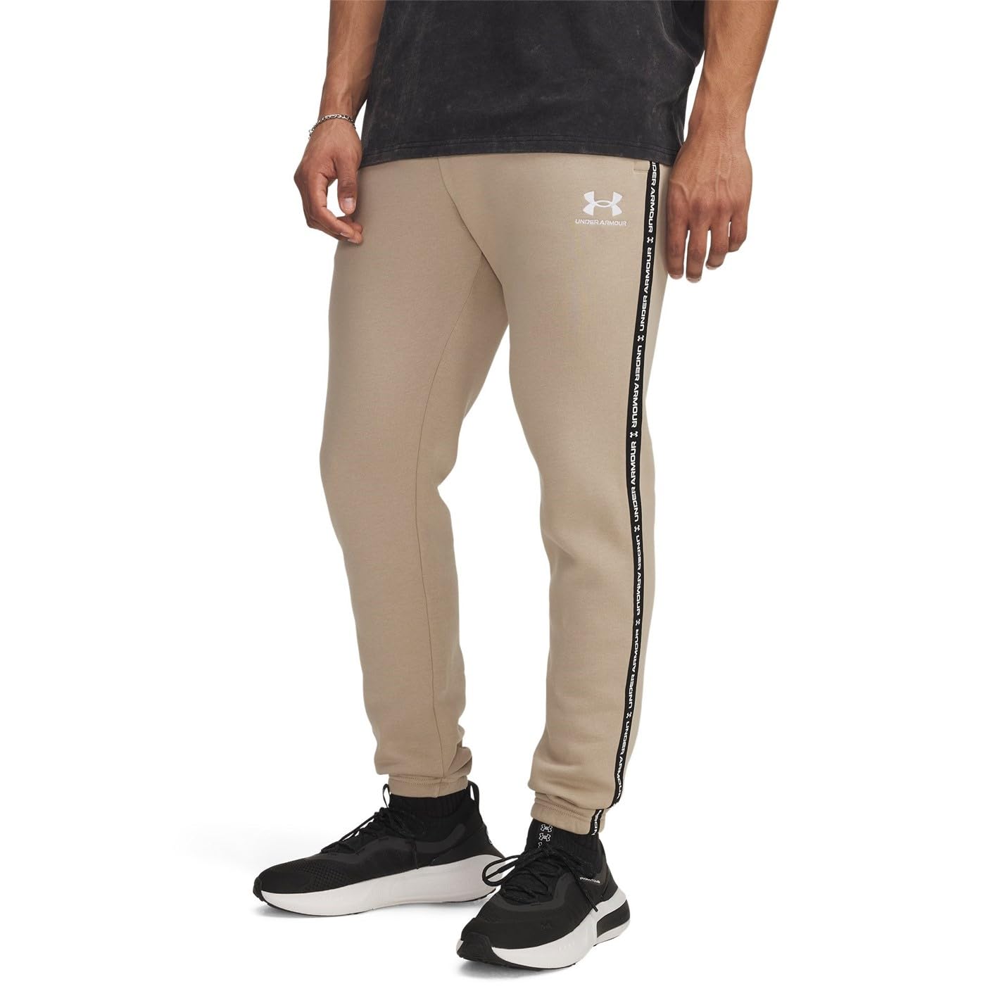 Under Armour Mens Ua Icon Fleece Jogger Taping Joggers City Khaki XL