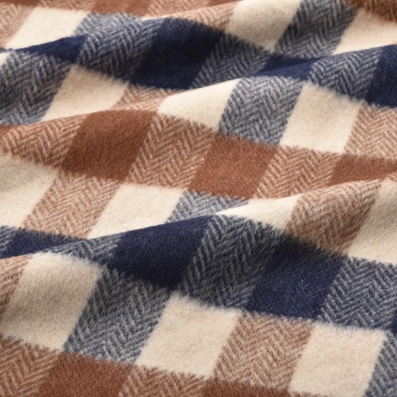 Amazon｜西川 ウール毛布 チェック柄 シングル 日本製 MD1071