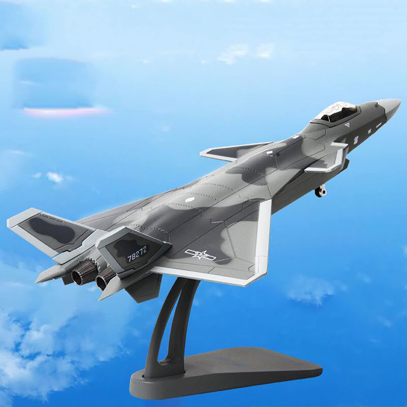 Amazon.co.jp: 1/100モデルジェット飛行機モデル空軍J-20合金航空機