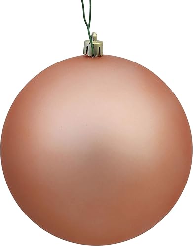 Vista 150 de Vickerman Adorno de bola de caramelo rojo de 12 pulgadas, inastillable y resistente a los rayos UV, confiable y listo para colgar, adornos rojos