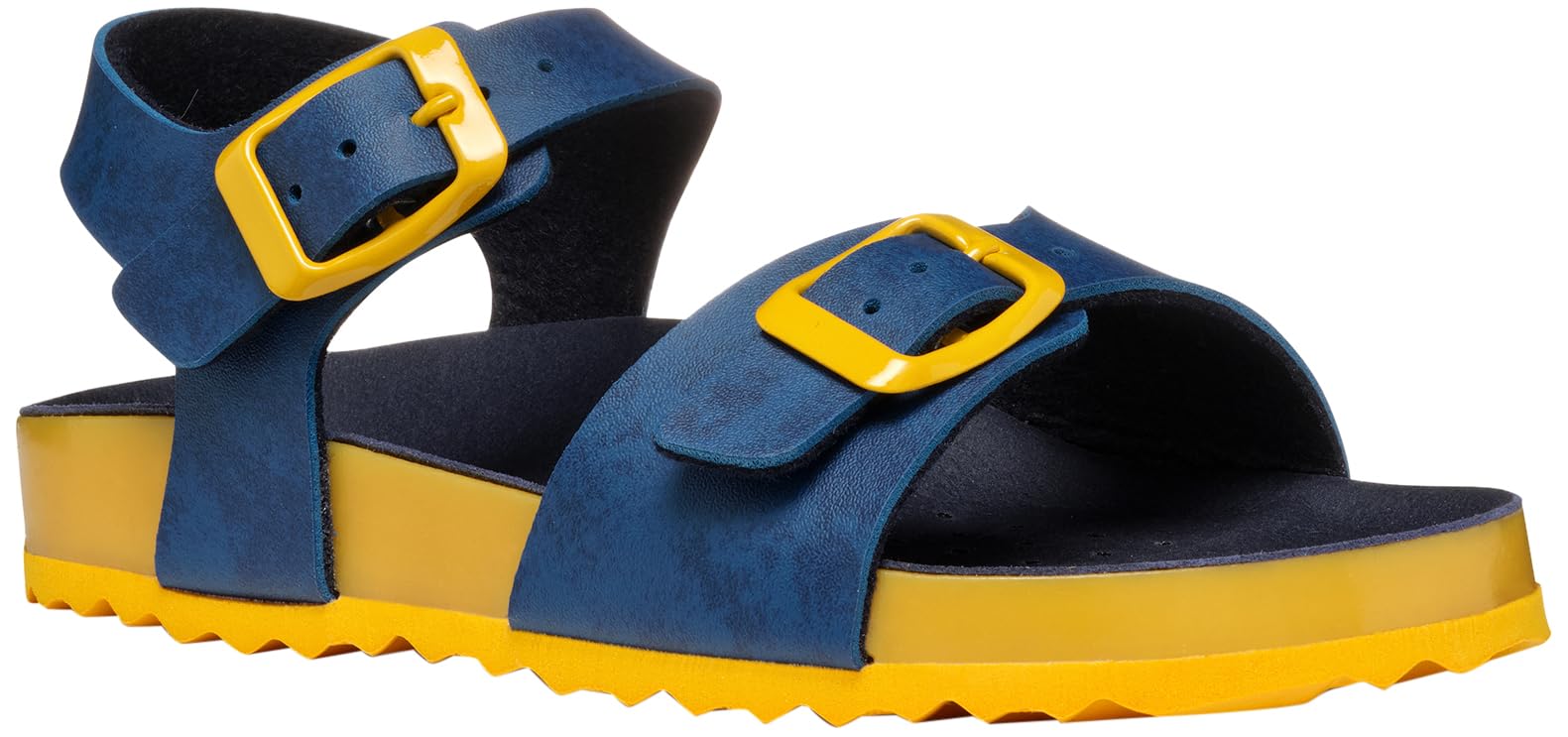 Geox J Ghita BOY C Sandal, Blue/Yellow, 10 UK Child