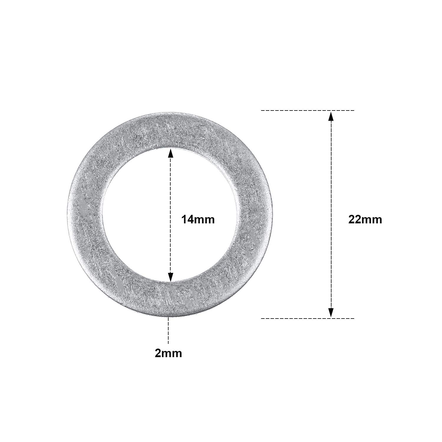 Buy Mudder 50 Pieces Aluminum Engine Oil Crush Washers Drain Plug