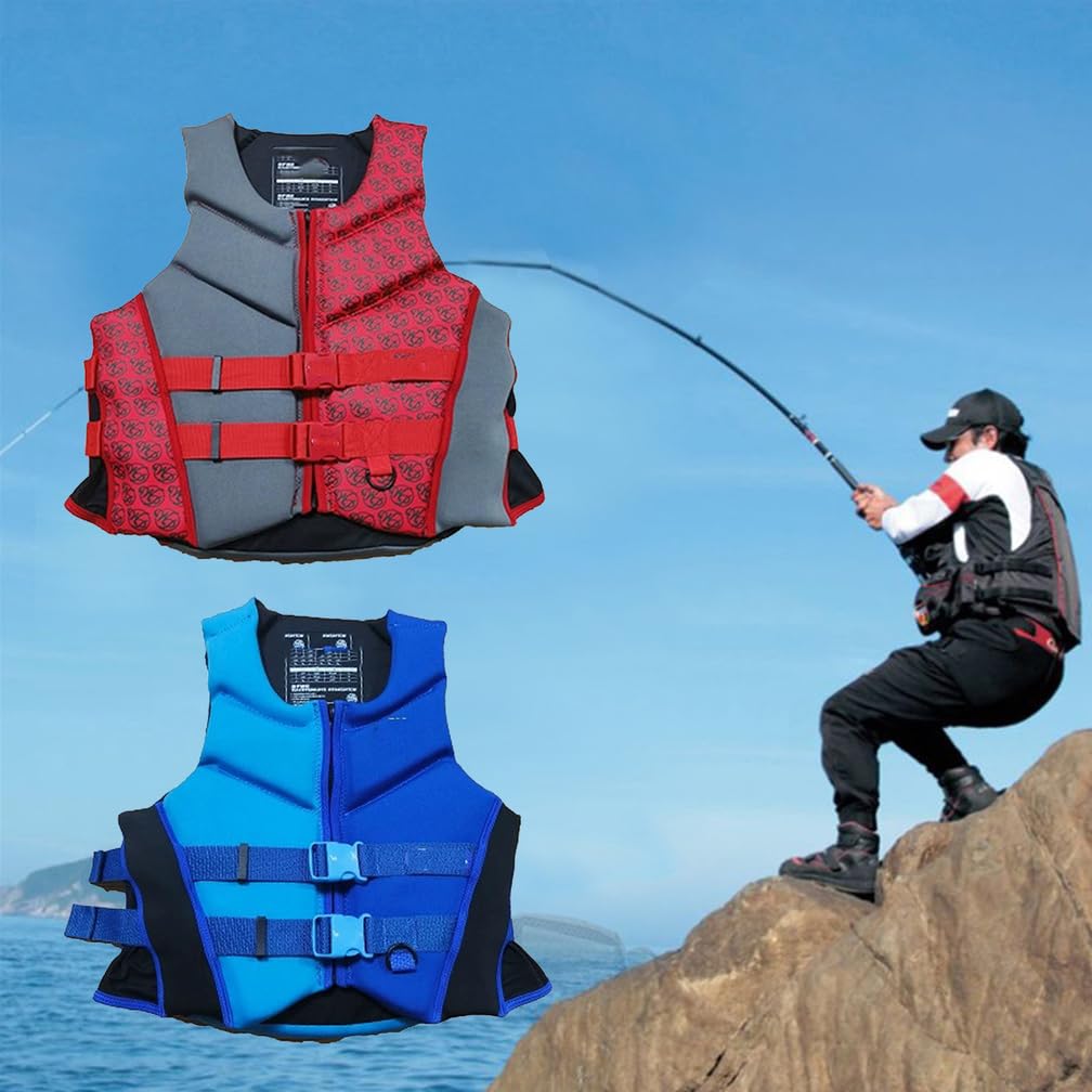 Chaleco Salvavidas para Deportes Acuáticos, Chaleco Salvavidas Profesional Aldult Chaleco De Flotabilidad De Seguridad Ajustable para Kayak, Surf, Natación