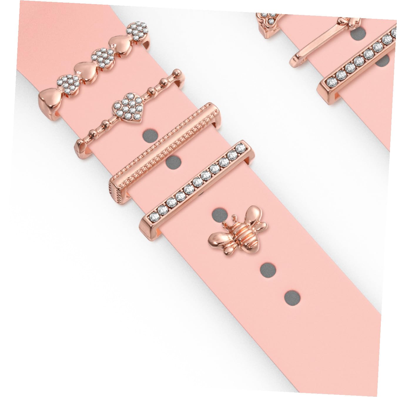 Toddmomy Accessoires de Montre Lot de 10 Breloques en Métal pour Bracelets Connectés Séries 8 à 1 Ornements Faciles à Poser pour Bracelets Colorés