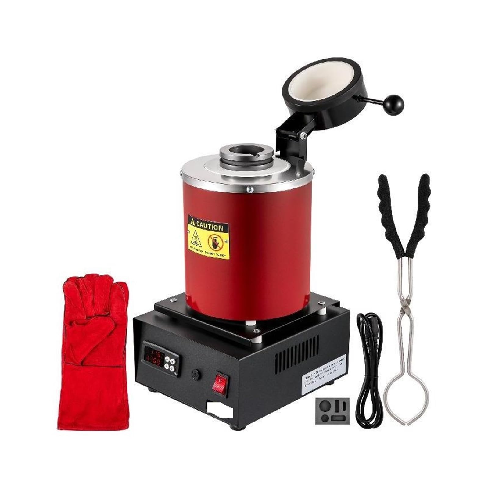 Horno de fusión de Metal de 3KG con pantalla LED, herramientas de fabricación de joyas, Kit de horno de plata y oro precioso, máquina de crisol