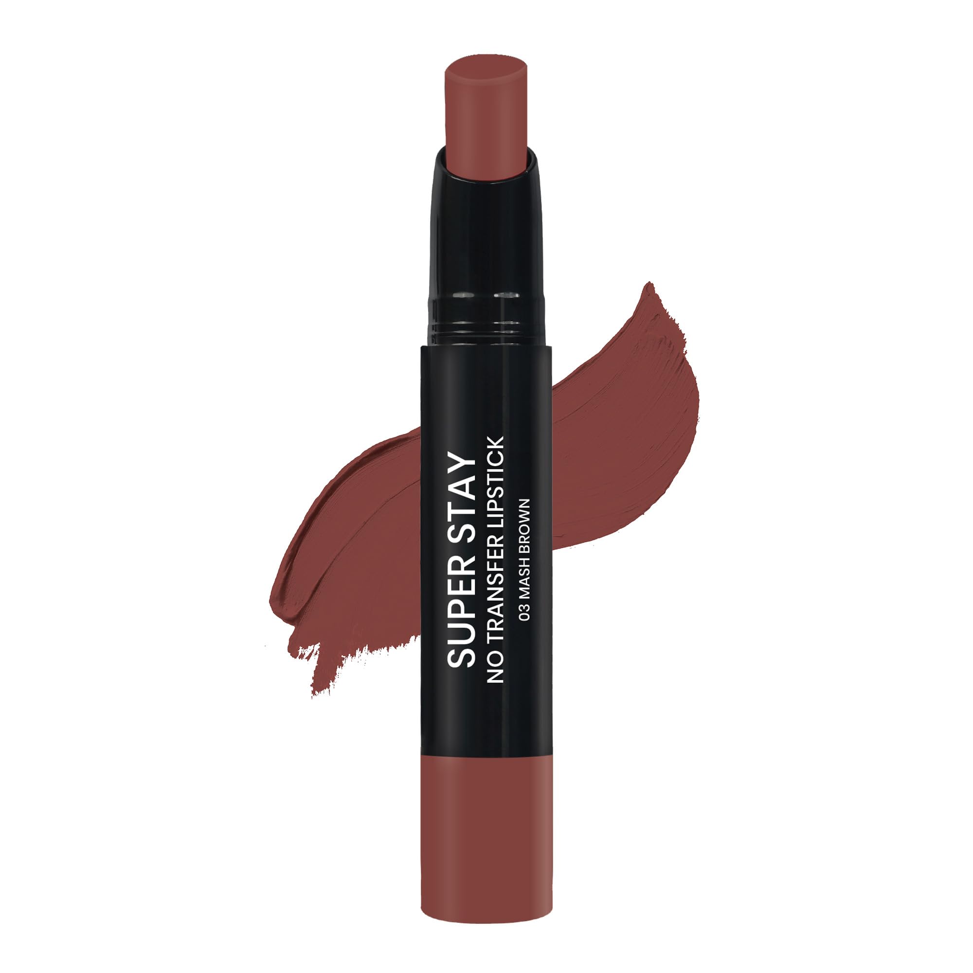 Maliao Super Stay No Transfer Lipstick | Long Lasting Matte Finish | Waterproof & Smudge-Proof Formula | High Pigment Color | Lightweight & Comfortable Wear | Mash Brown, 3.8g-image-32