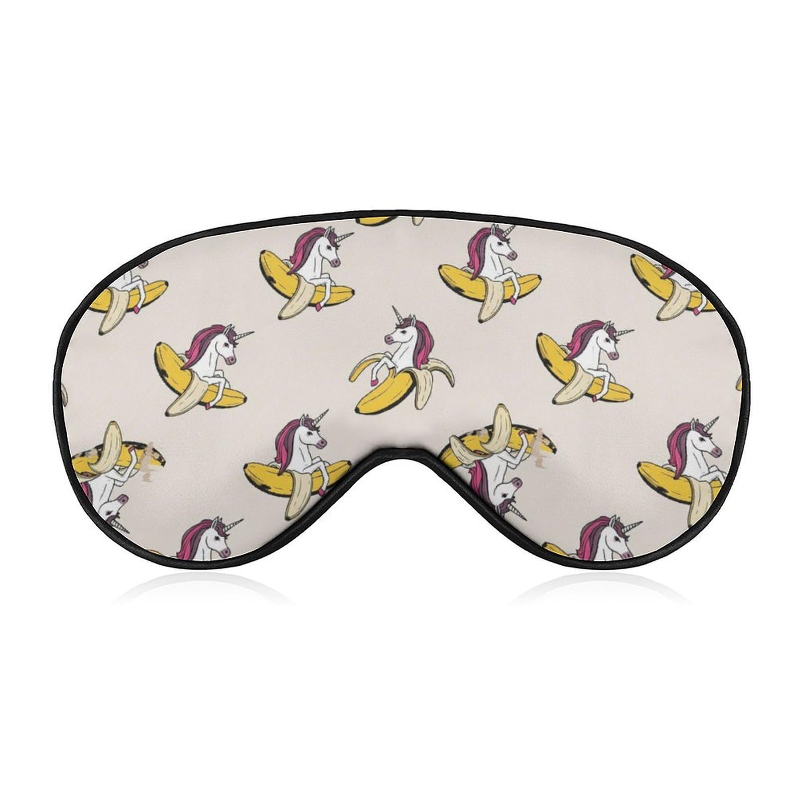 Sleep Mask Blackout Eye Mask for Sleeping Horse Banana Night Blindfold for Men Women