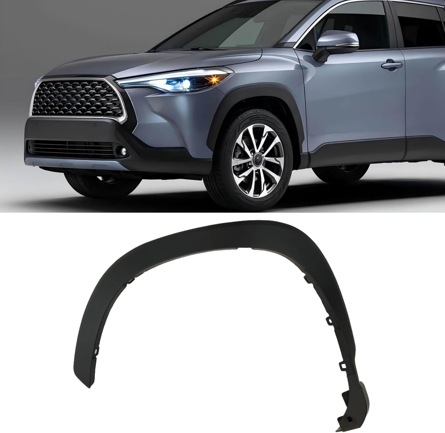 Fender Flares Fit for Toyota Corolla Cross 2022-2023 Front Right Side Wheel Fender Flare Trim Left Driver LH CY-COS22F07L