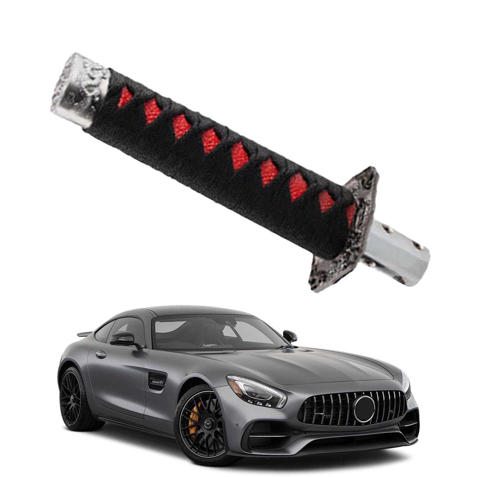 Jlobnyiun Katana Gear Shift Knob - Automatic Shift Knob,Car Gear Shifter, Car Shift Lever Handle, Manual Shifter Stick for Most Manual Automatic