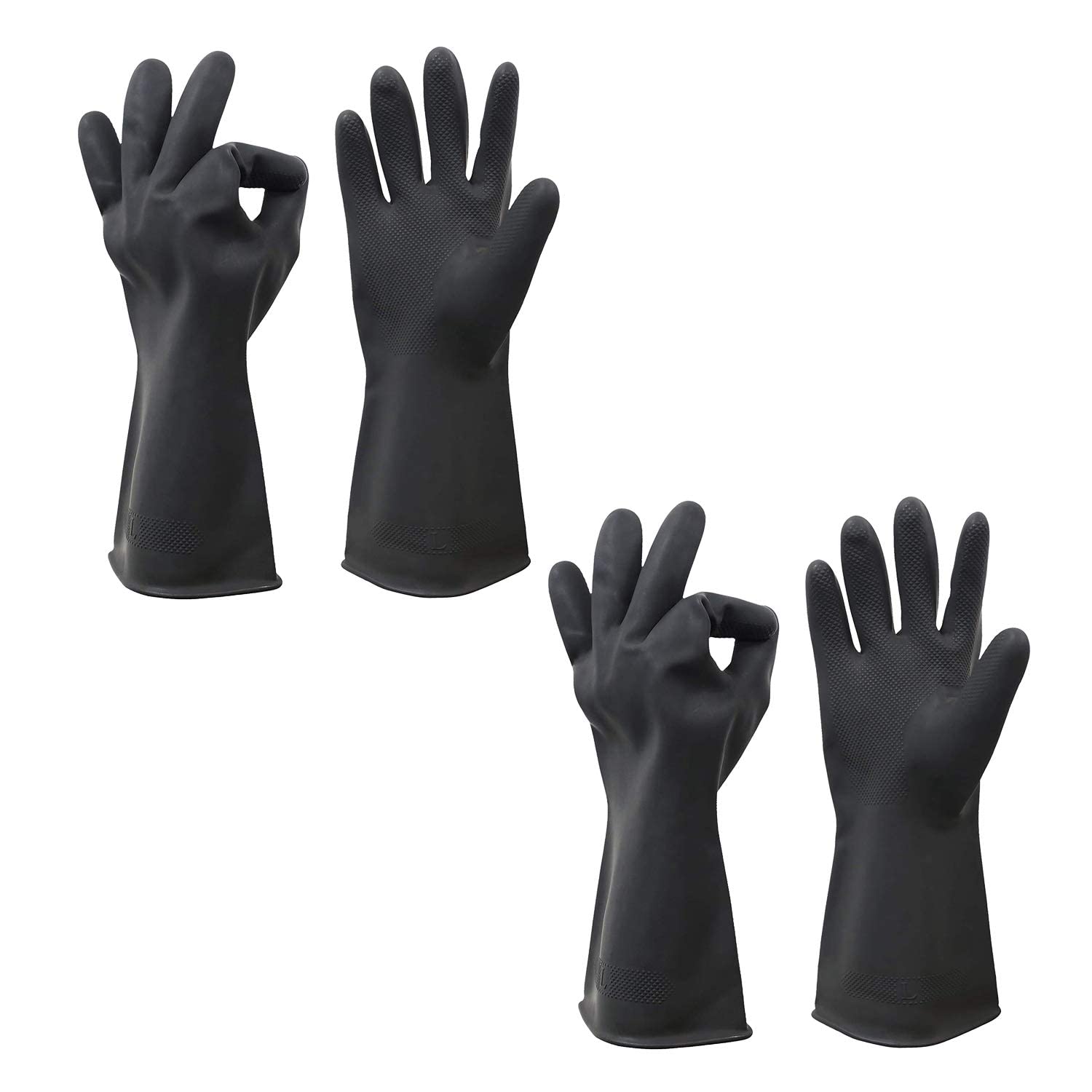 Klaxon Multipurpose Non-Slip Rubber Reusable Gardening Dishwashing Construction Gloves (Black, Pair of 2) (B08KW27JZS) Amazon Price History, Amazon Price Tracker