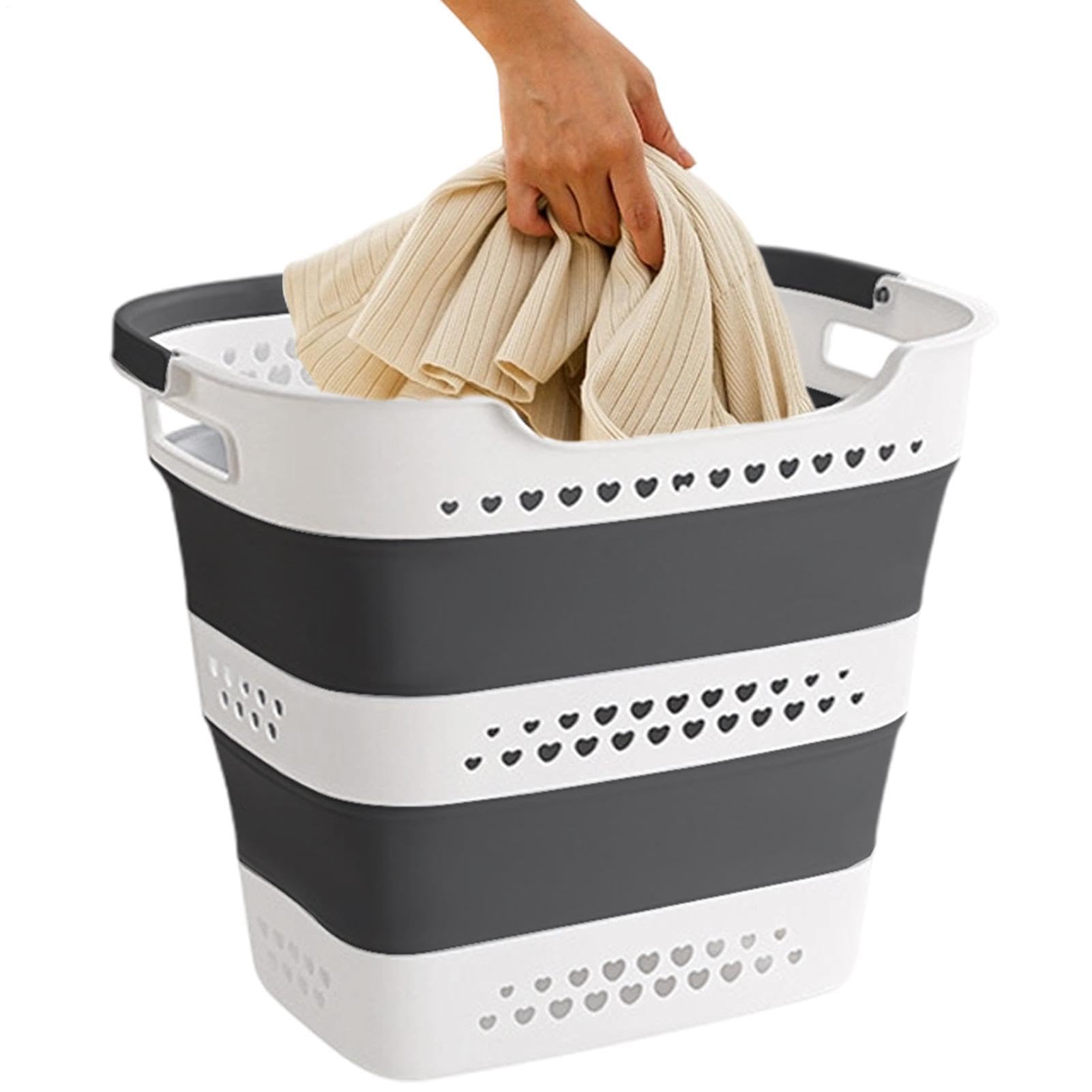 Cesta Ropa Cubo Portátil Con Asa Y 42 L Alta Capacidad