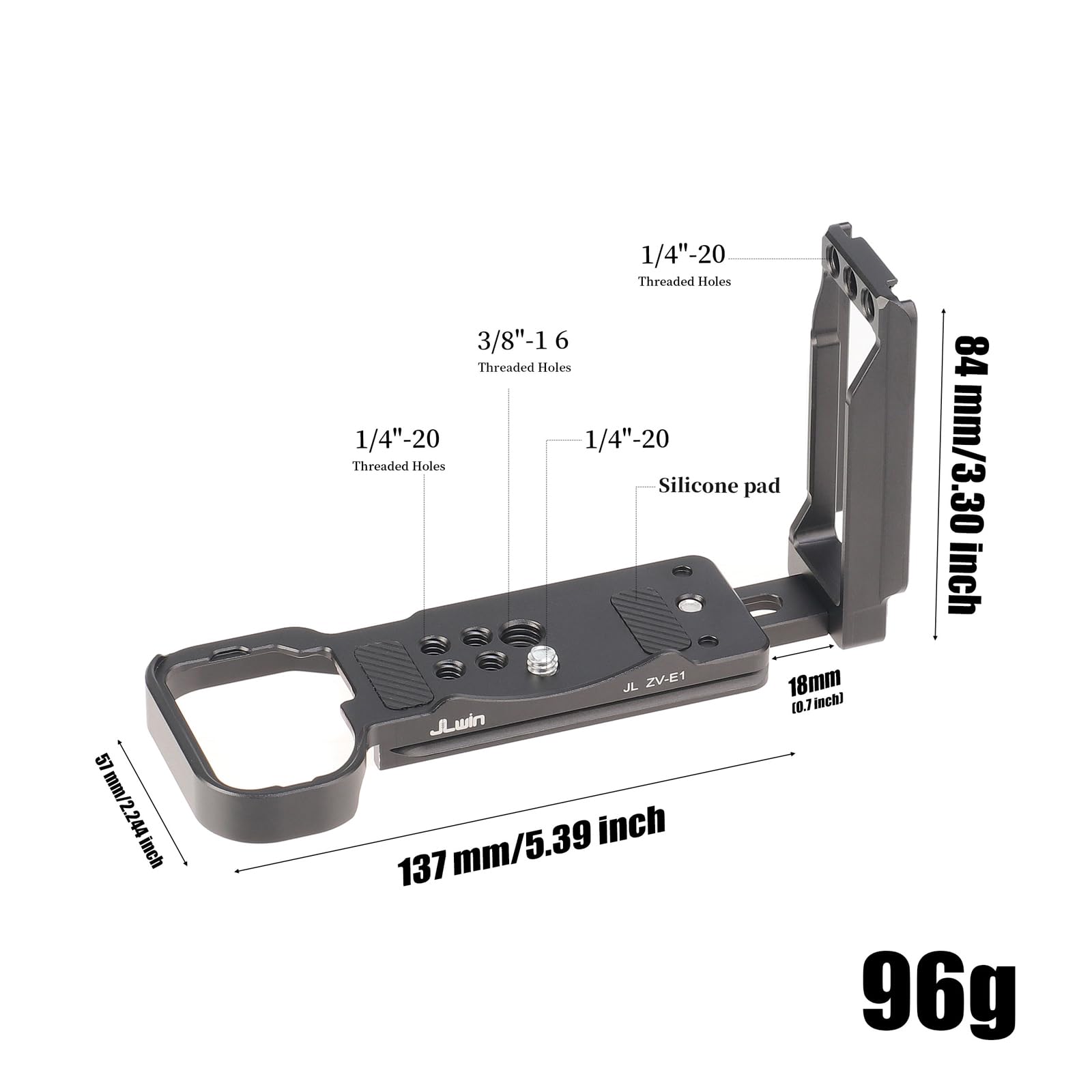 FOTGA Extendable Quick Release Plate QR L Bracket Holder for Sony ZV-E1 Mirrorless Camera Arca-Swiss Standard Tripod - Image 4