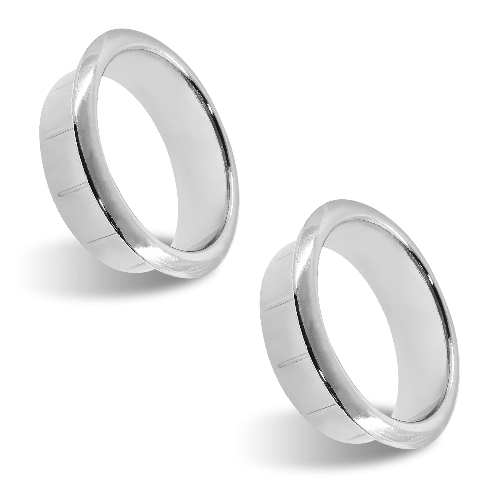 Uenhoy 2 Pcs 2 Inch (50mm) Zinc Alloy Desk Grommet Silver Cable Hole Cover Grommets for Desks & Cabinets