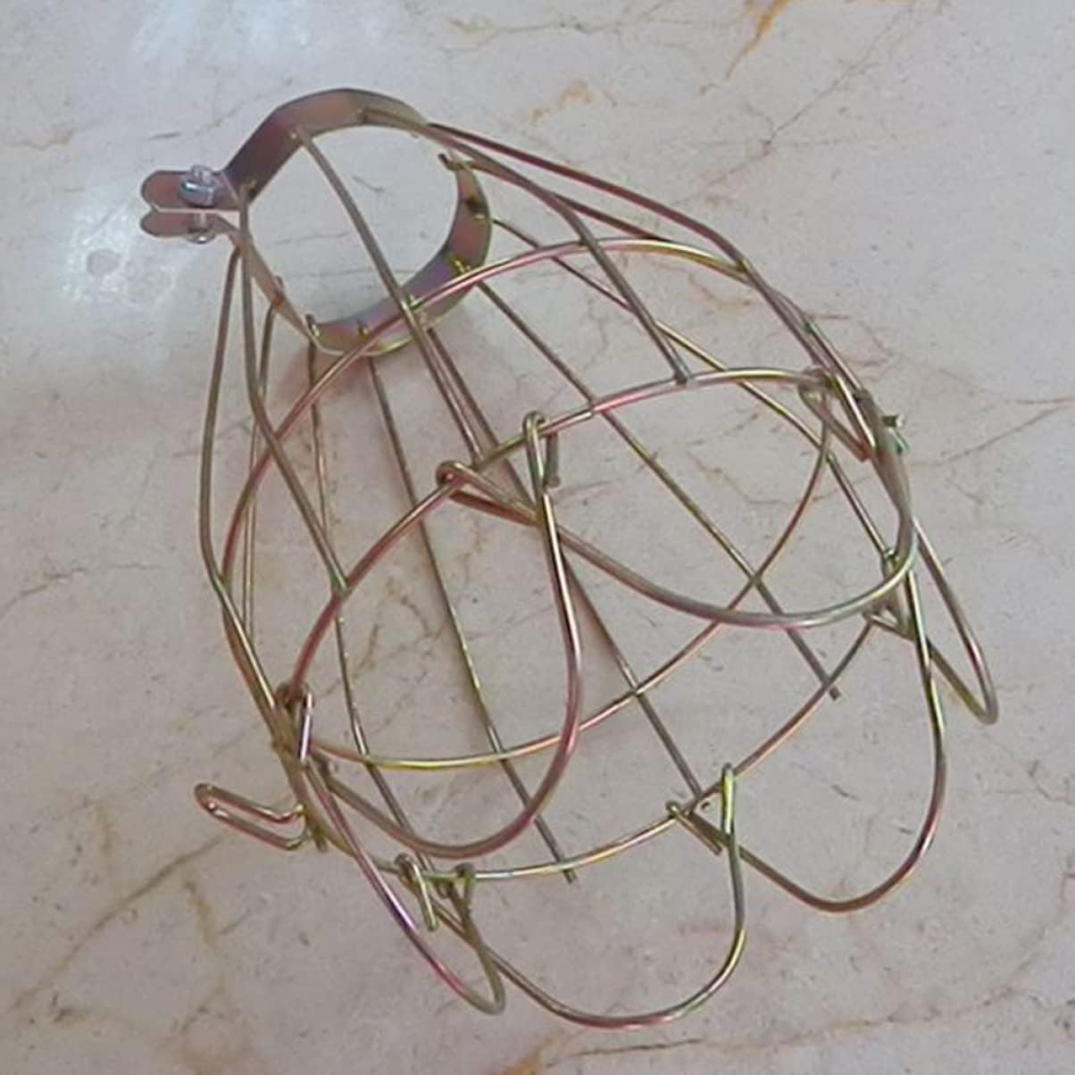 Uonlytech 12pcs Lamp Home for Fan Office Pendant, Bar Shades Bulb Bedroom Fixture Shade Hanging Ceiling Industrial Cover Covers Clamp Style Iron Pendant Decor Wire Metal Cage