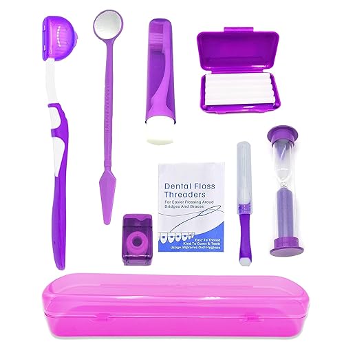 HRASY Kit portátil de cuidado bucal de ortodoncia para aparatos ortopédicos cepillo interdental cera dental hilo dental kit de limpieza de cepillo HRASY Kit portátil de cuidado bucal de ortodoncia para aparatos ortopédicos cepillo interdental cera dental hilo dental kit de limpieza de cepillo