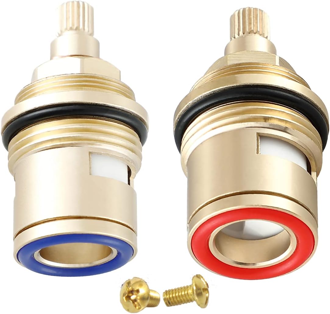 Winskybath Bath Tap Cartridge Valve 2PCS Pair 3/4 Ceramic Disc