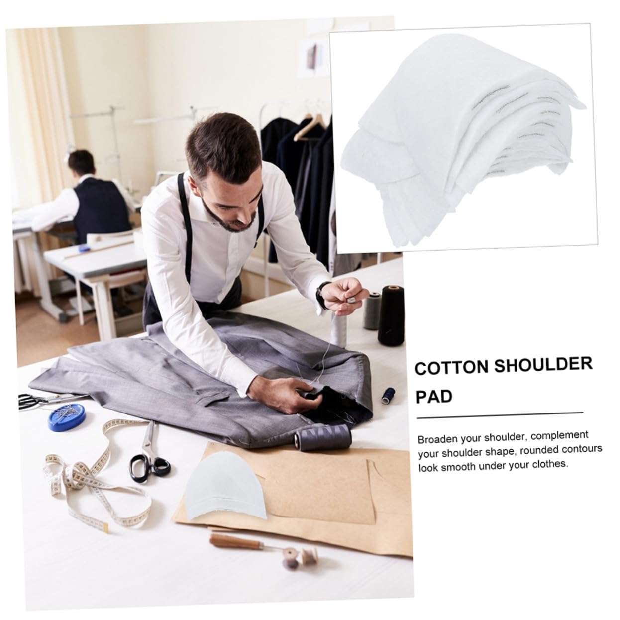 Ideales para Uso Práctico 50 Pares de Hombreras de Color Claro de Algodón Ligeras y Lavables para Ropa y Trajes en Citas y Bailes