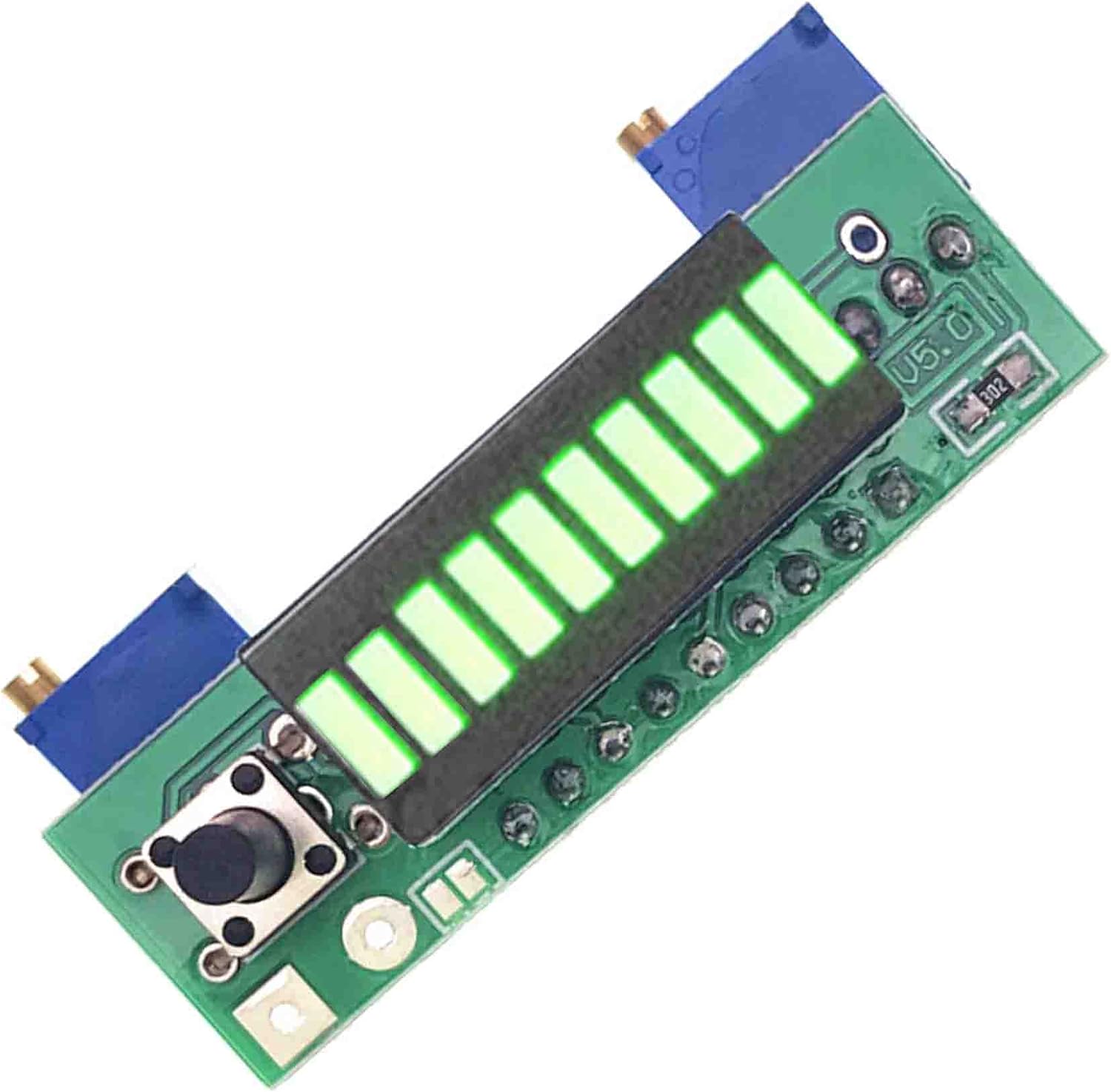 Irish Solar LM3914 10 Segment 5V 12 Battery Capacity Power LED Indicator Display Kits (green)