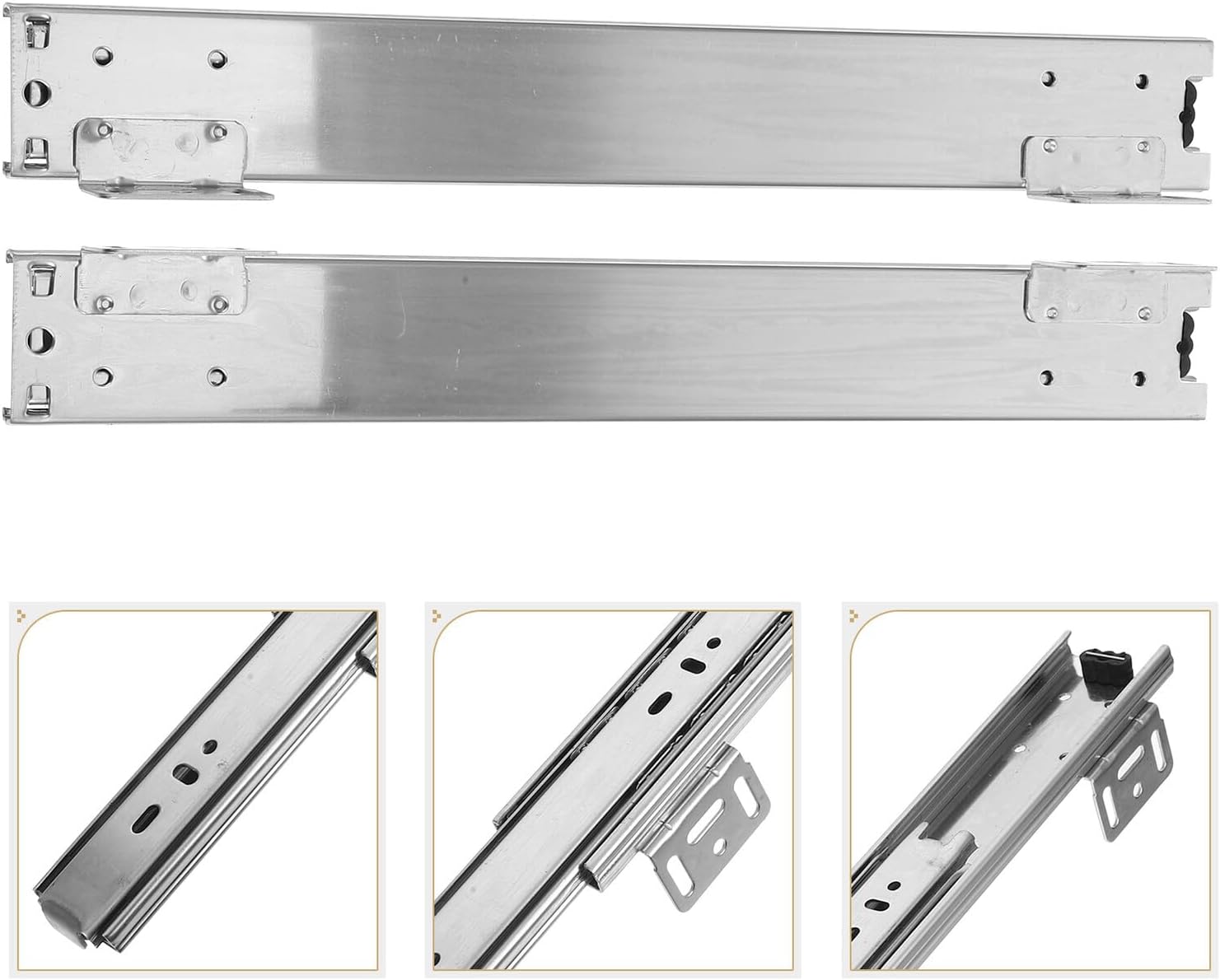 Kitchen Drawer Slides 14 Inch Under Mount Heavy Duty Drawer Glides 45mm Wide Rails for Cabinet Storage and Replacement Parts