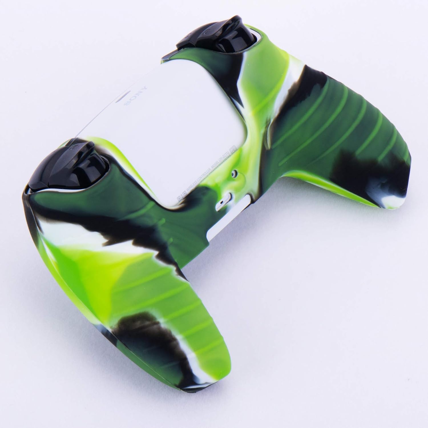Silicone Cover Skin Case for PS5 Controller x 1(Camouflage Green) with Thumb Grips x 10 - Image 4