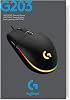 logitech g203 gaming mouse with adjustable lightsync rgb lighting six programmable buttons games ruggedized sensor scanning with 8000 dpi lightweight black