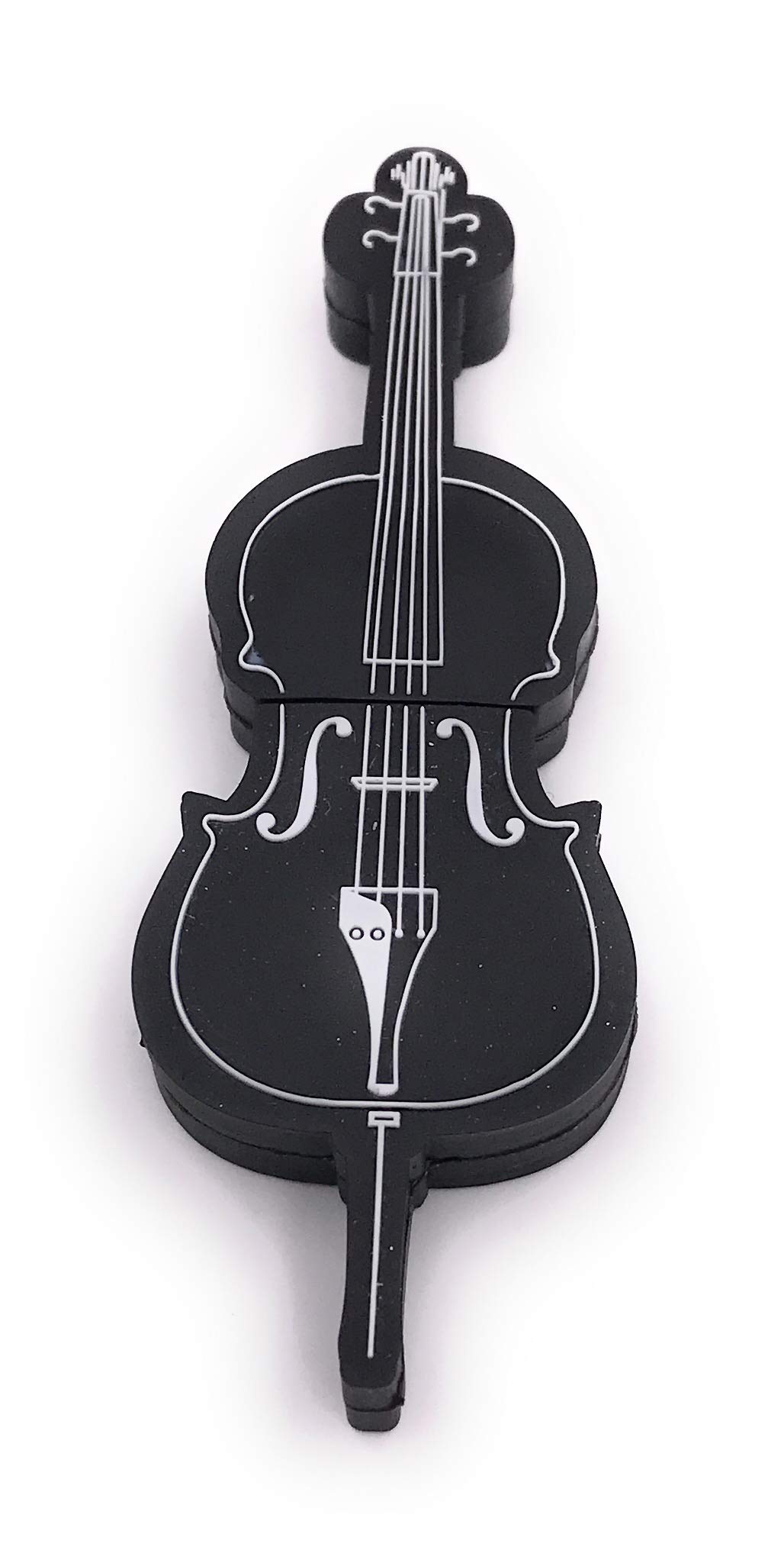 Onwomania Bass Cello skrzypce czarne pendrive USB w aluminiowym pudełku prezentowym 128 GB USB 3.0