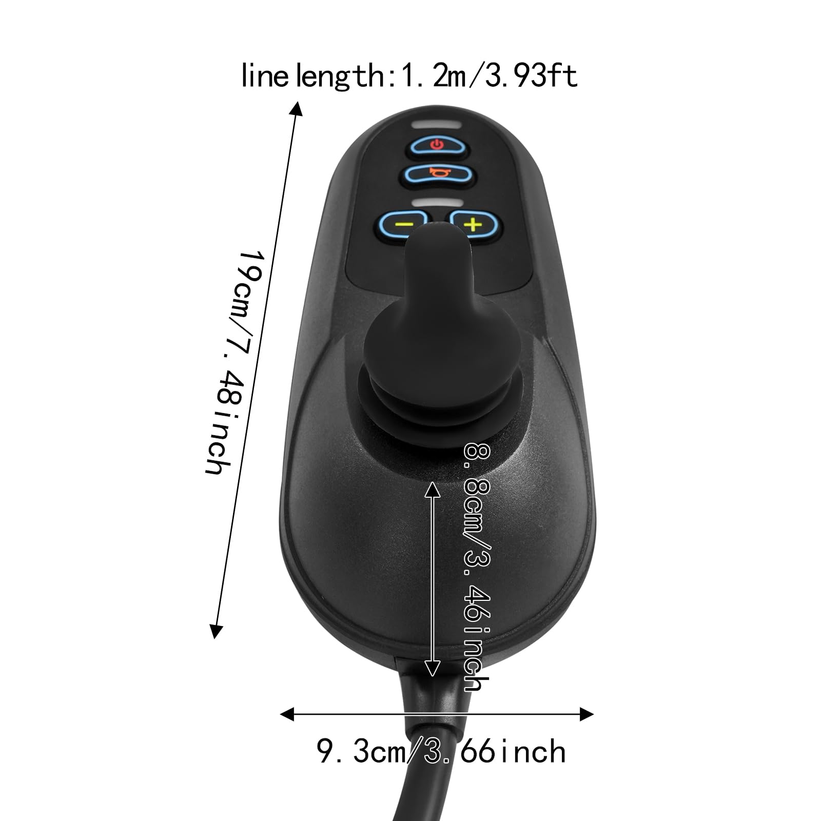 Profesjonalny kontroler joysticka do elektrycznych wózków inwalidzkich, 5-stopniowa regulacja, kontroler do wózków inwalidzkich, kabel adaptera ML2P +