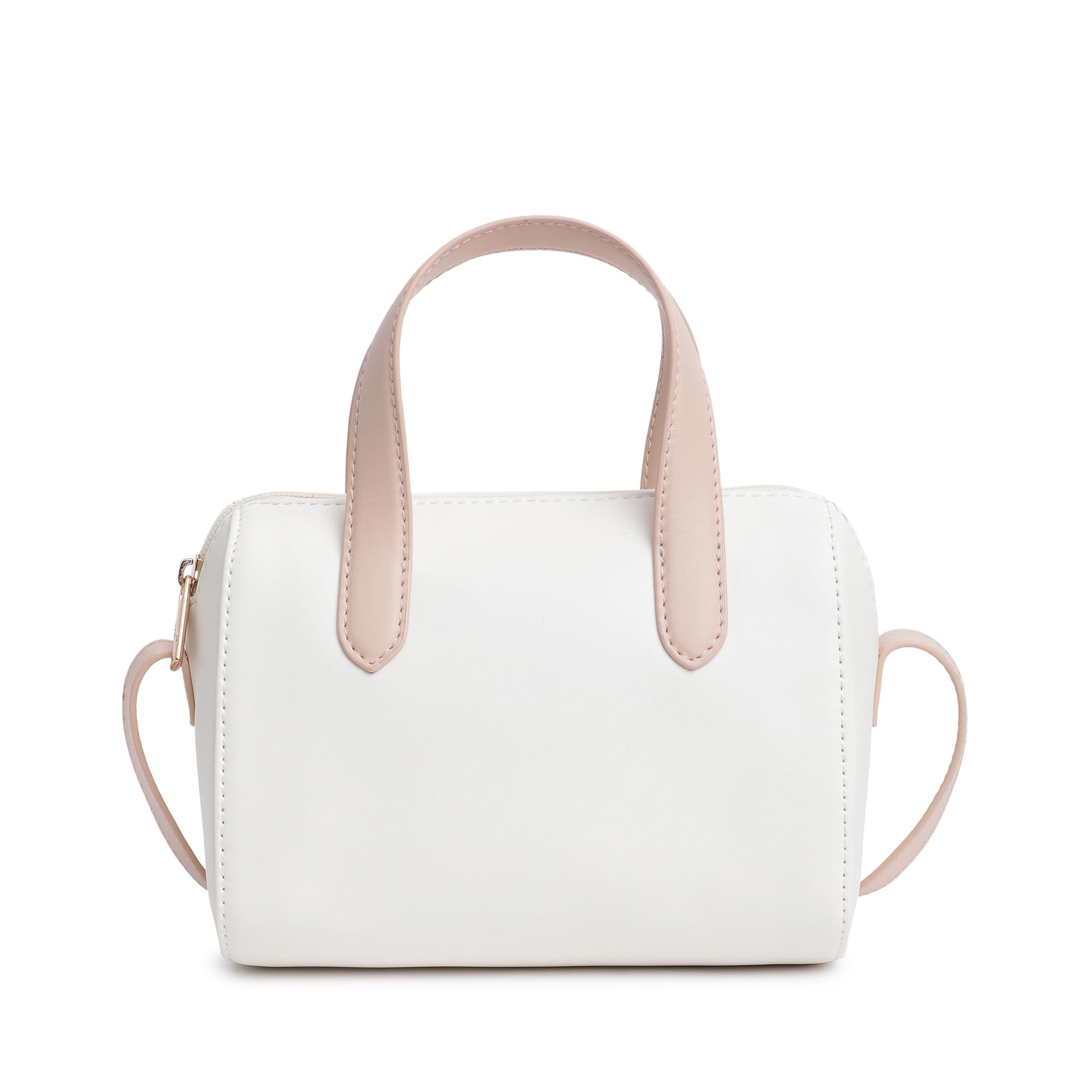 Spacious Sling Bag for Girls | Stylish Crossbody Bag for Girls, Ladies, Women | Minimalistic Bag Made of Faux Leather (Powder Pink)