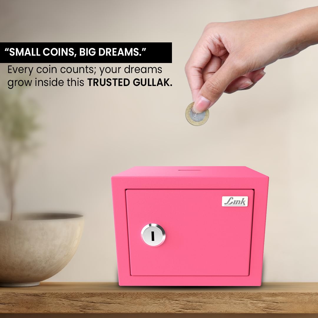 Link Smart Pink Safe Locker - 3-Year Warranty -2