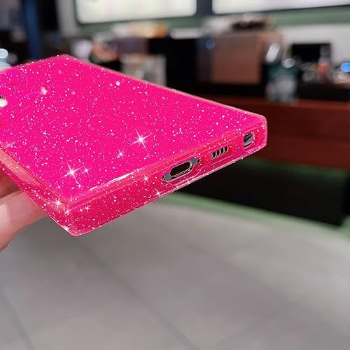 Miniatura 6 de MINSCOSE Funda compatible con Samsung Galaxy S22 Ultra, bonito color neón brillante, con purpurina, delgada, delgada, a prueba de golpes, funda de