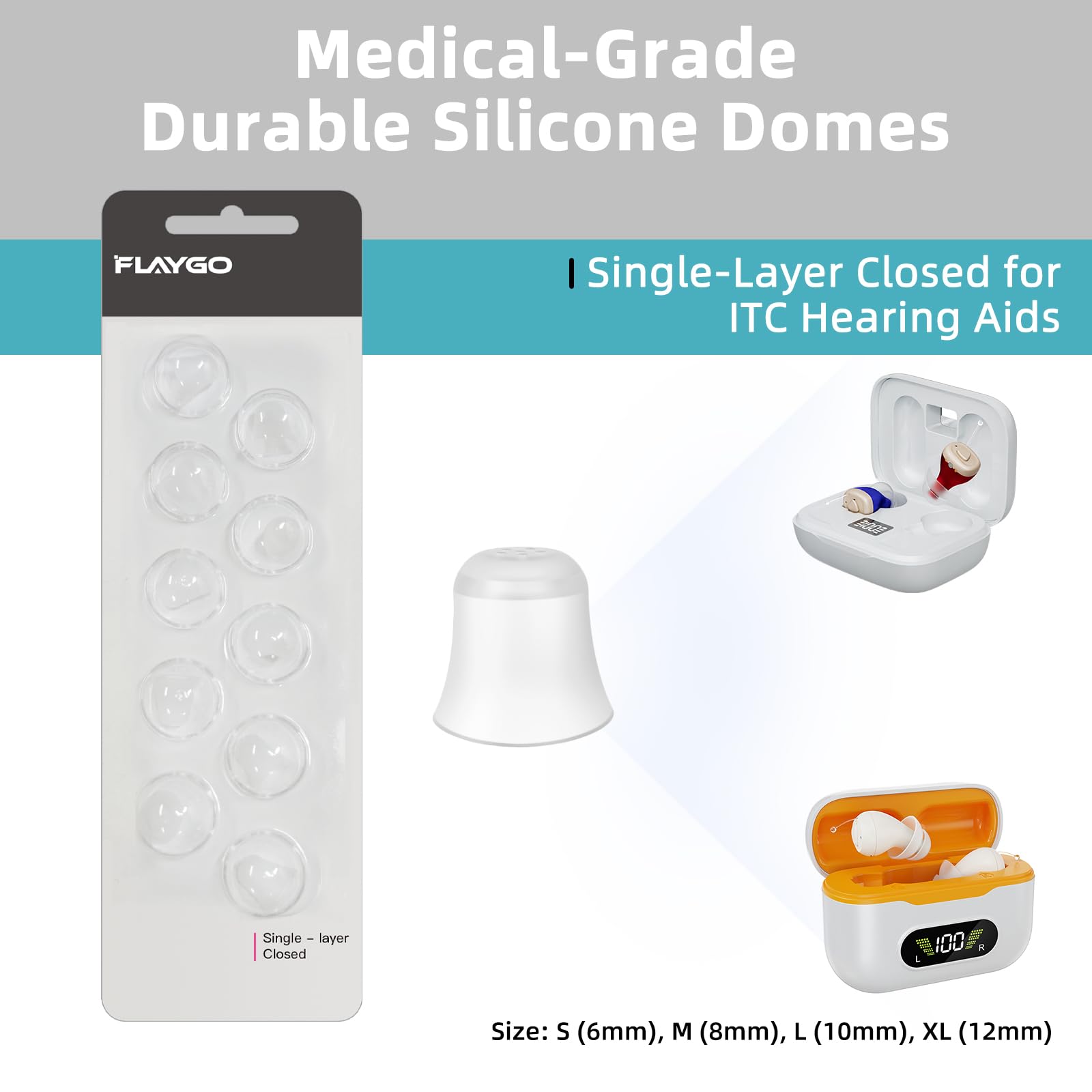 Codomes Rplasmets Snapklik.com : Flaygo Hearing Aid Domes For Oticon Replacements, Single ...