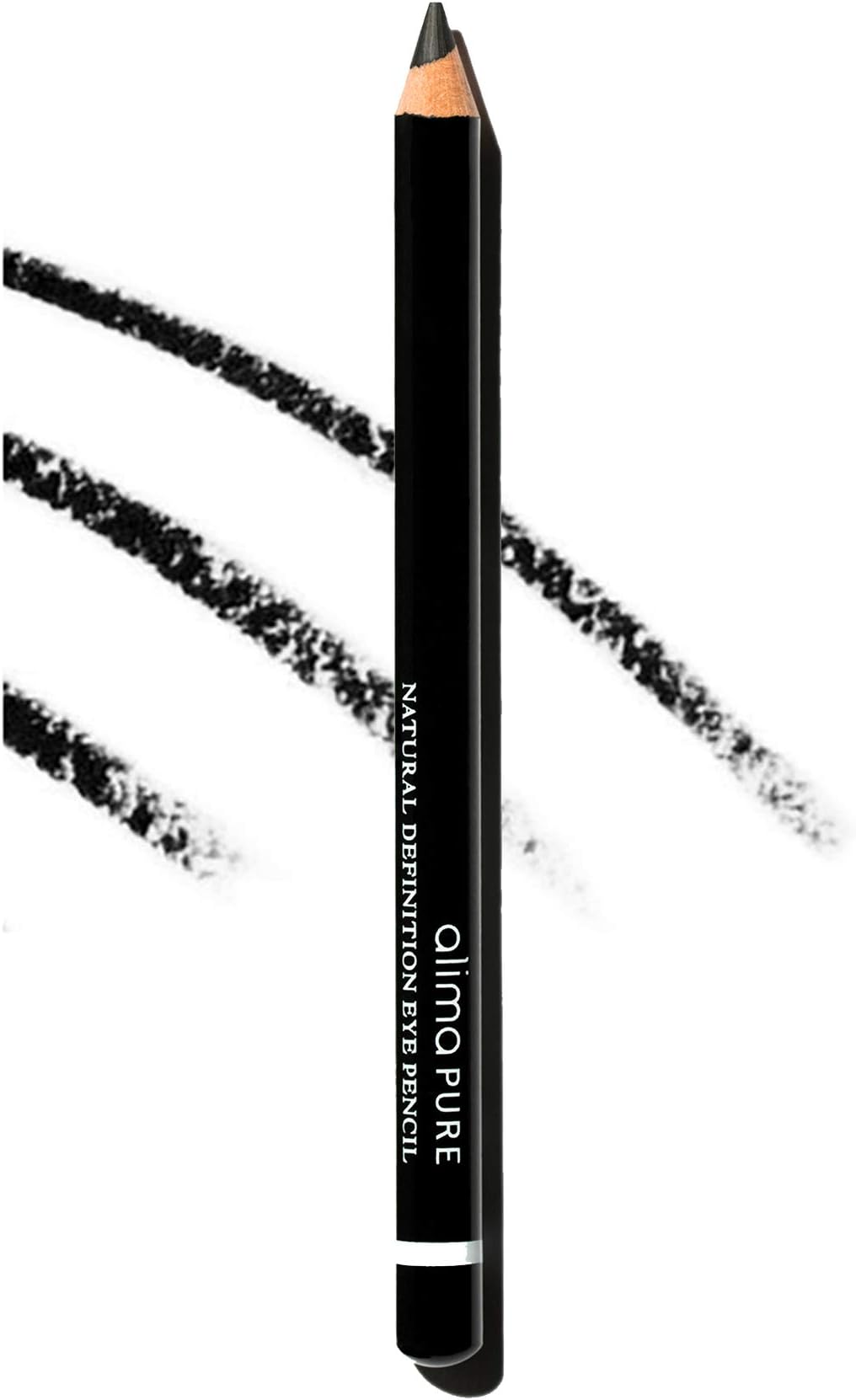 Alima Pure Natural Eye Pencil, Black Eyeliner With Jojoba Oil, Natural Look Black Eye Liner Pencil, Vegan Eyeliner Pencil, Eye Makeup black Eyeliner Ink (.04 oz/ 1.14 g)