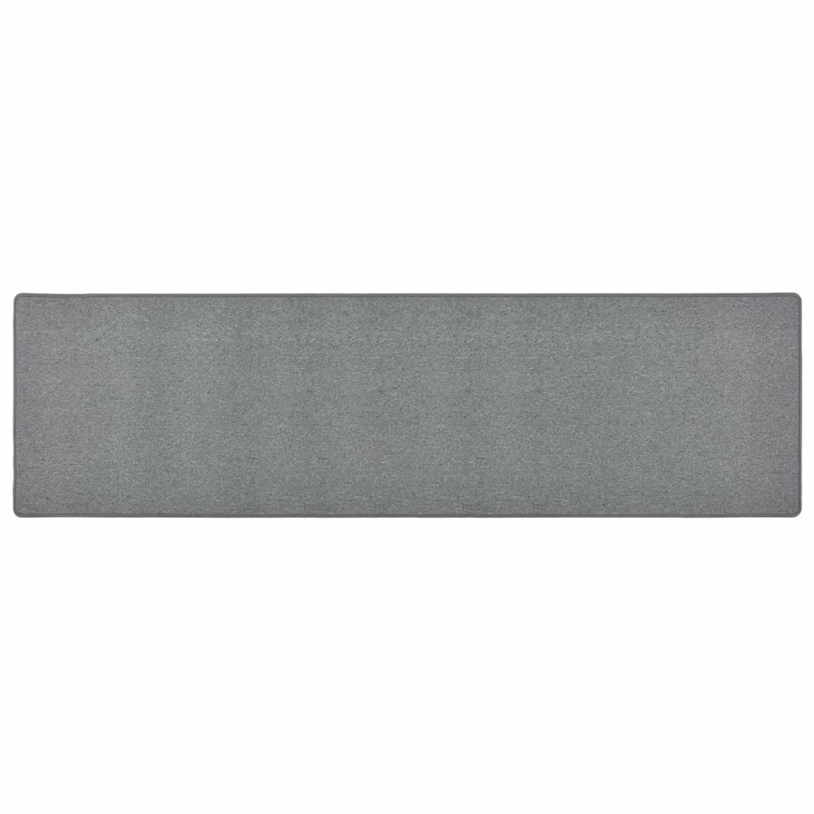 Homgoday Tapis de couloir long et étroit pour couloir, cuisine, salon - Gris foncé - 80 x 300 cm