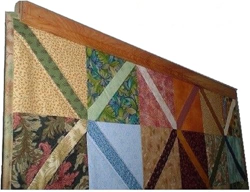 Colgador de edredón de hasta 65 pulgadas con abrazadera de compresión  Estante colgante de pared para mantas, alfombras y colchas  Tinte de madera