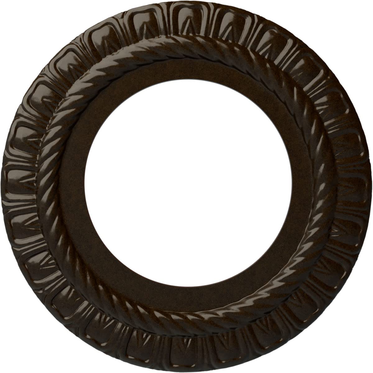 10 5/8"OD x 5 3/4"ID x 1/2"P Claremont Ceiling Medallion (Fits Canopies up to 7"), Hand-Painted Bronze
