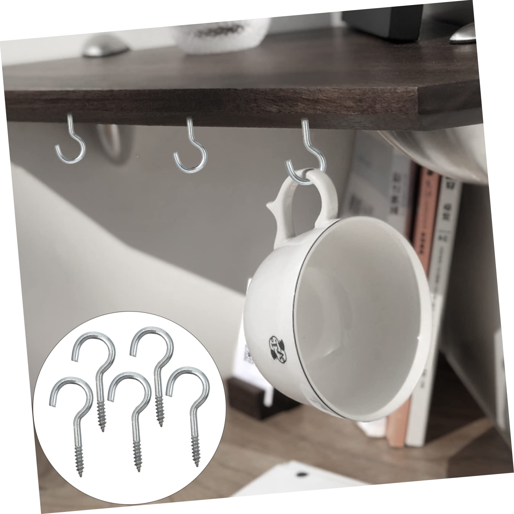 SOLUSTRE 100pcs Wall Mount Ceiling Hooks Ceiling Plant Hooks Indoor Decorative Small Picture Hooks Eye Bolt Indoor Outdoor for Home