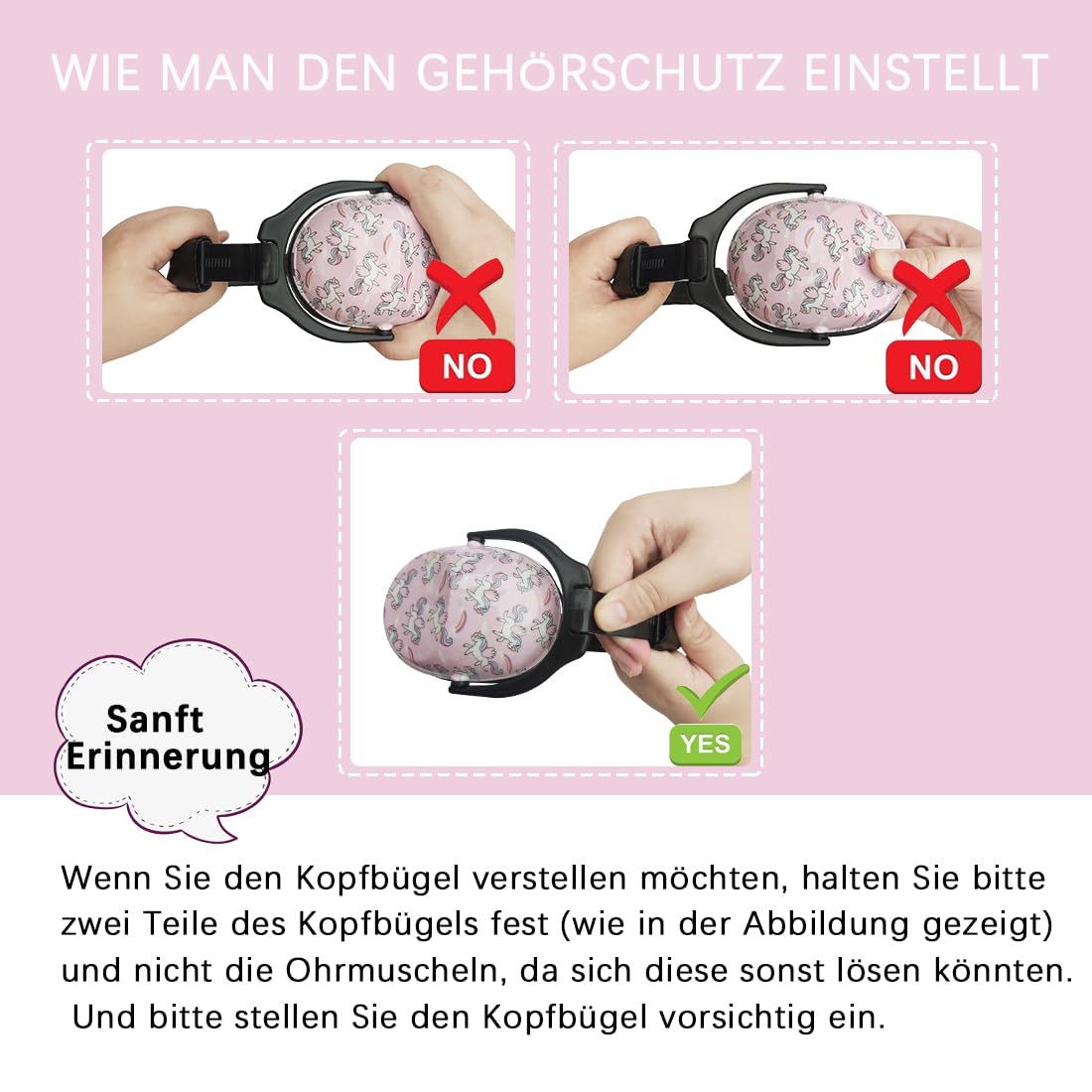 Cuffie Antirumore Bambini - Casco Pieghevole Regolabile SNR 25dB Per Autismo, ADHD, Fuochi D'Artificio E Concerti
